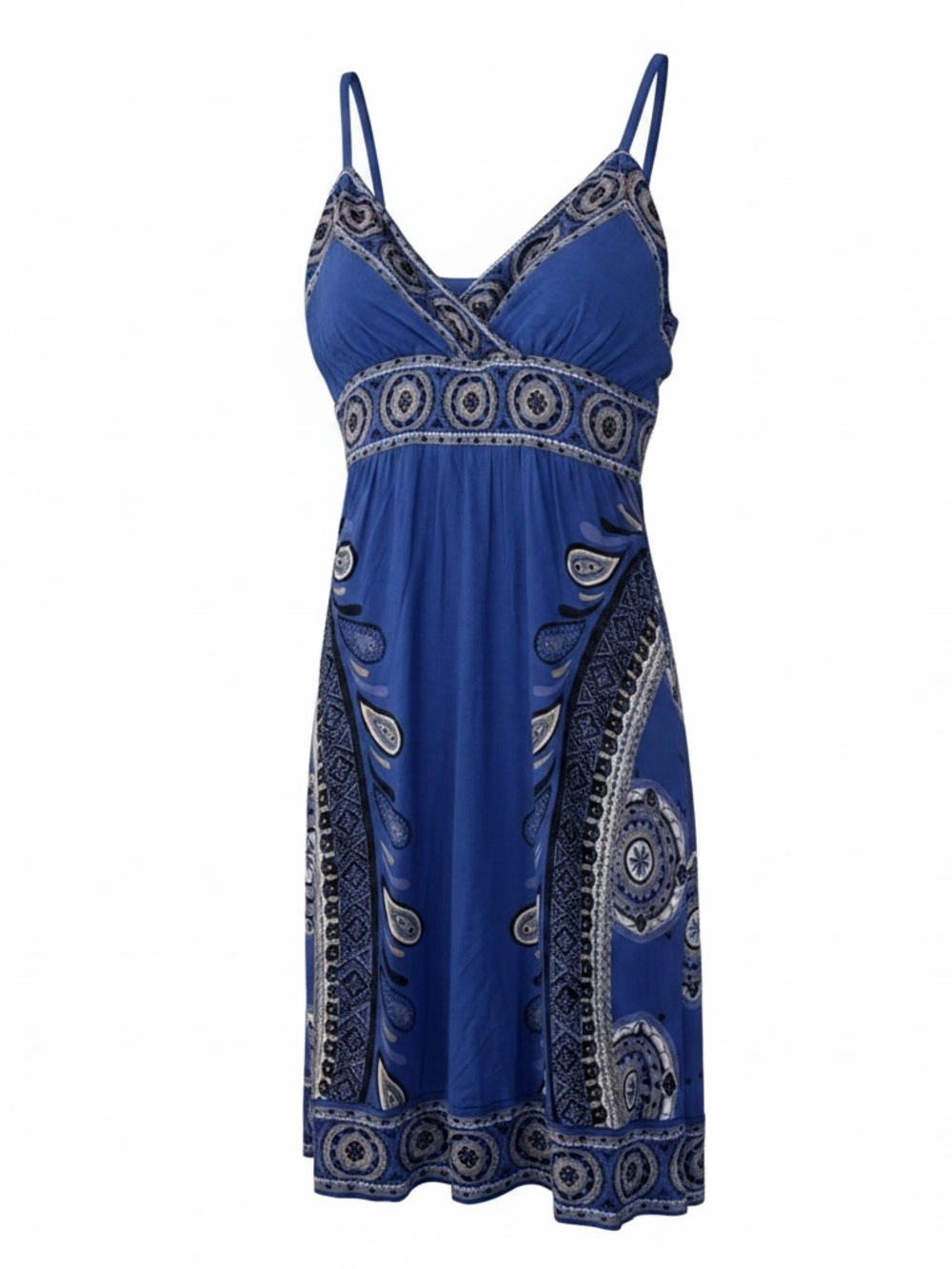INC International Concepts Royal Blue Printed Maxi Dress - Picture 2 of 6